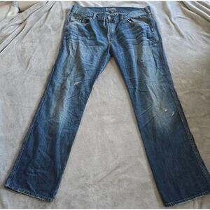 Silver Jeans Nash Slim Mens Blue Denim Distressed Worn Holes Waist 38/ Length 32